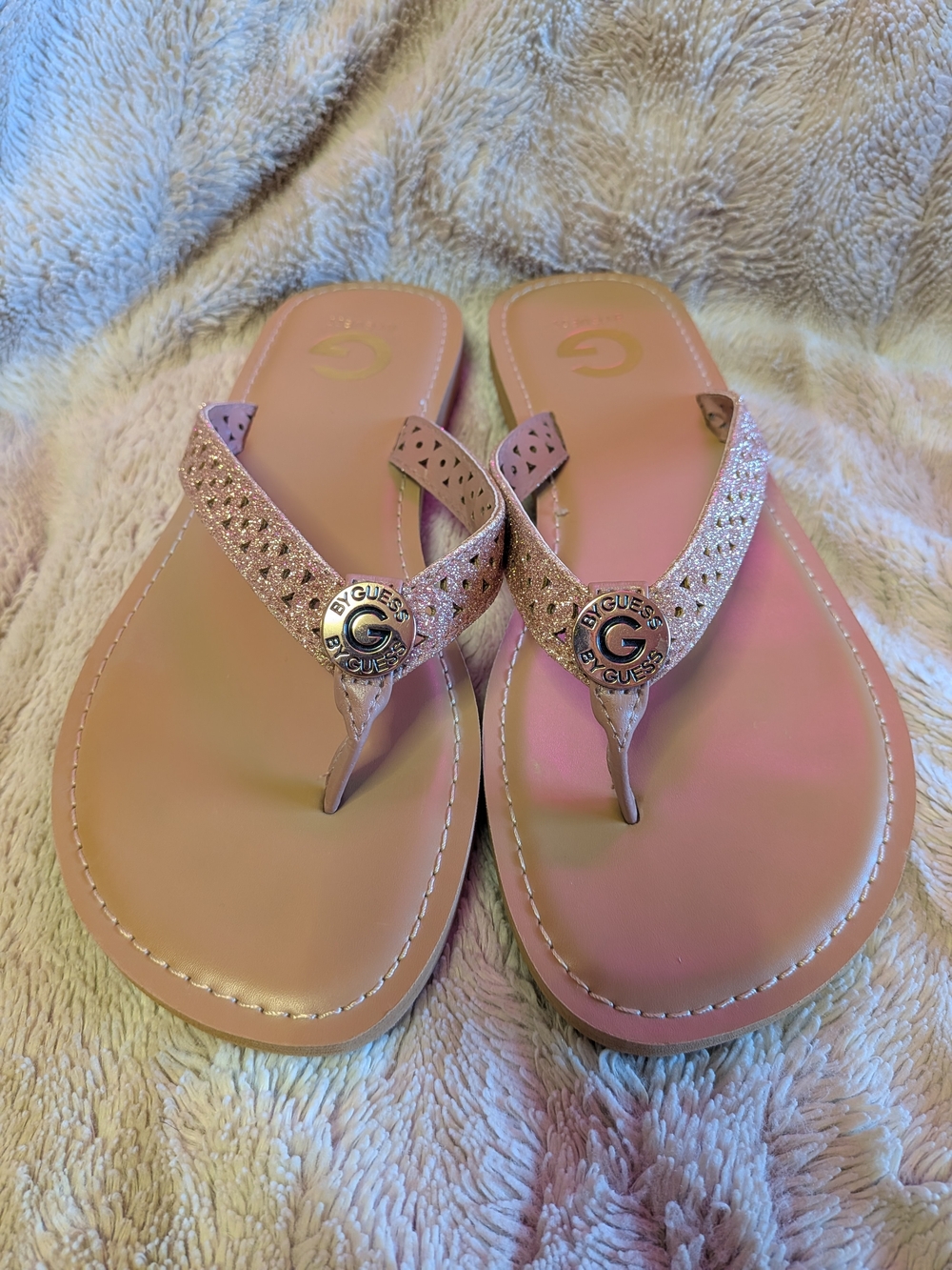 Beautiful G By Guess Flip Flops Size 8.5